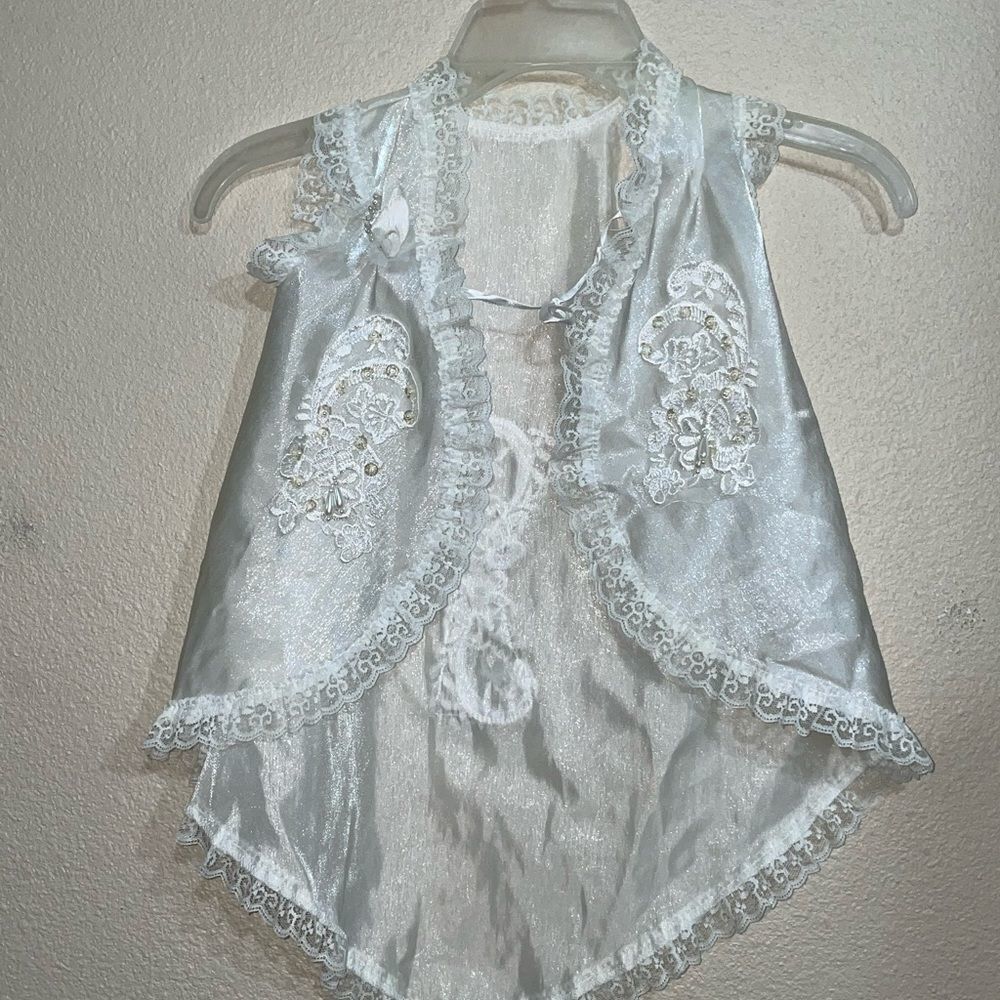 Antique Vintage Christening Baby Capelace Trim